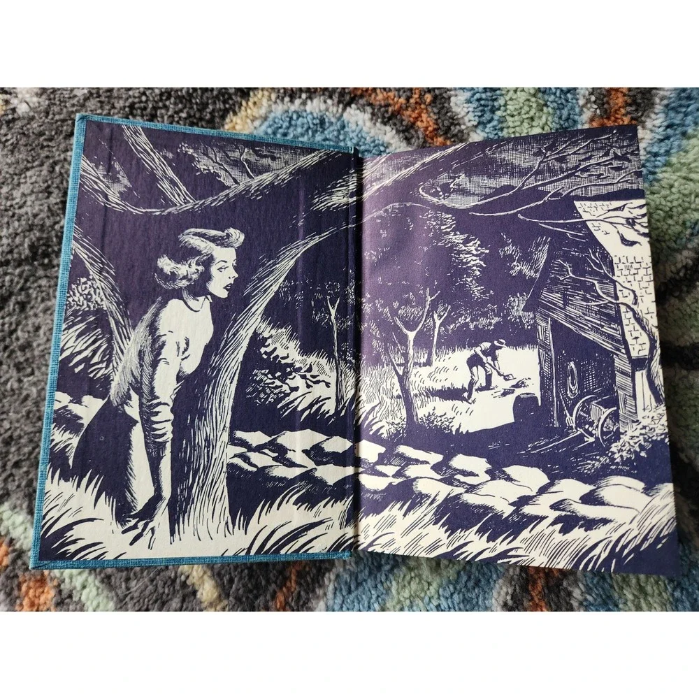 1959 Nancy Drew The Clue in the Crumbling Wall HC w/ Dust Jacket Blue‎ Tweed